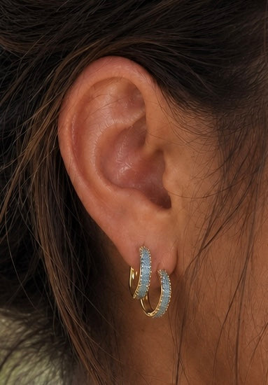 Turquoise Tide hoop earrings